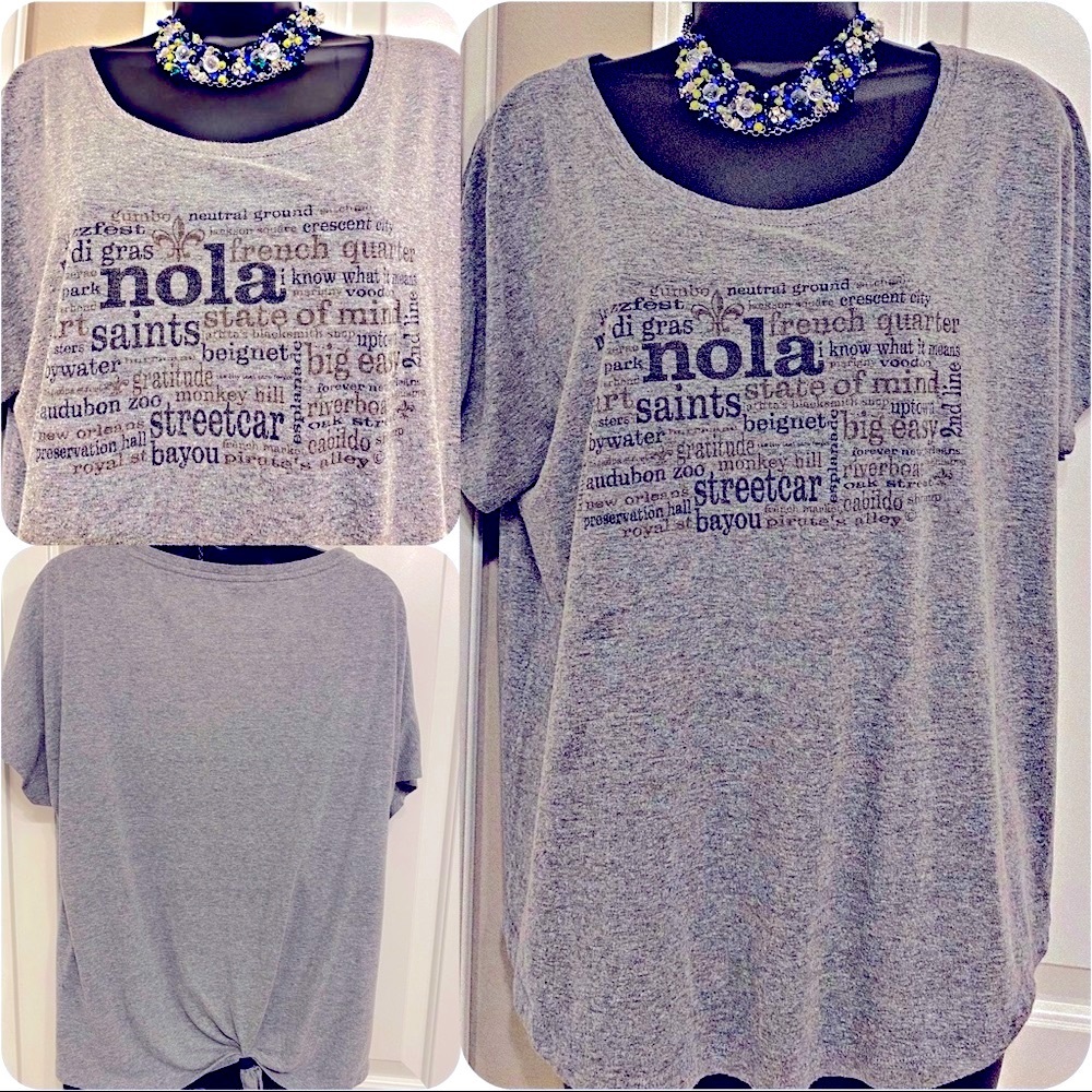 Fleurty Girl Nola shirt, Gray - Size L